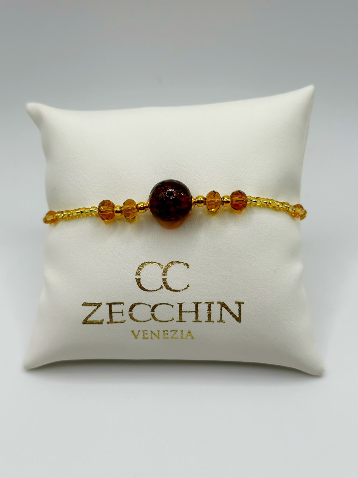 Bracciale Marika con perla da 12 mm e avventurina, colore marrone